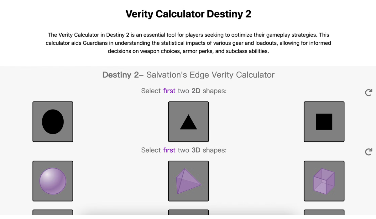 Verity Calculator Destiny 2